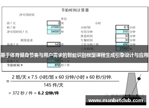 基于体育健身节奏与用户需求的智能识别模型课程生成引擎设计与应用